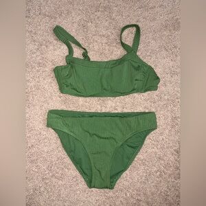 Green Two Piece Bathing Suit